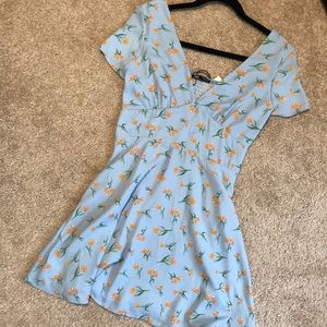 Zara blue floral sun dress (mini)